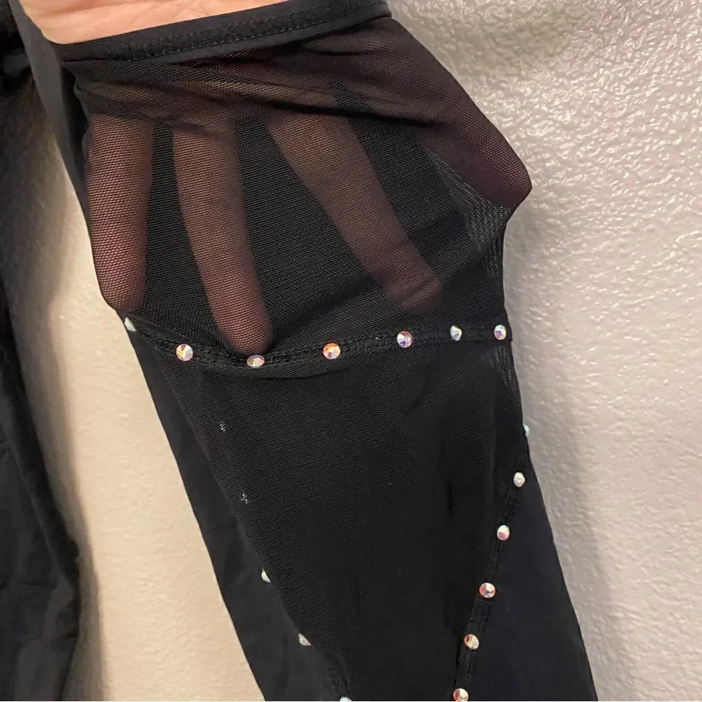 Weissman dance costume black pants FlexTek Mesh Pocket Leggings CF10301 SA